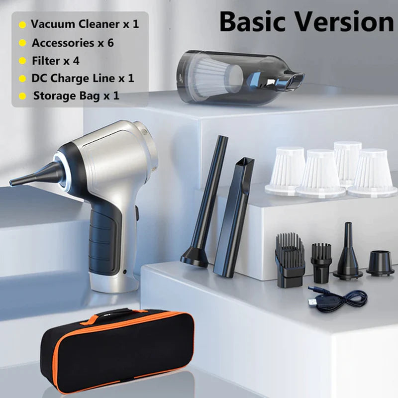 95000Pa Wireless Handheld Car Vacuum Cleaner with Strong Suction for Home and Auto Dual Use Mini Appliance