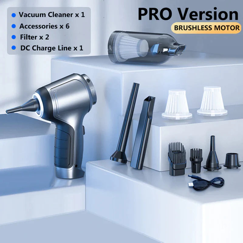 95000Pa Wireless Handheld Car Vacuum Cleaner with Strong Suction for Home and Auto Dual Use Mini Appliance