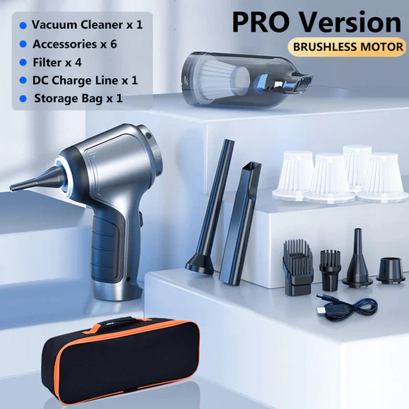 95000Pa Wireless Handheld Car Vacuum Cleaner with Strong Suction for Home and Auto Dual Use Mini Appliance