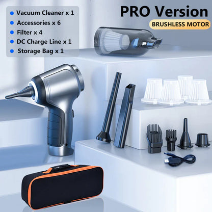 95000Pa Wireless Handheld Car Vacuum Cleaner with Strong Suction for Home and Auto Dual Use Mini Appliance