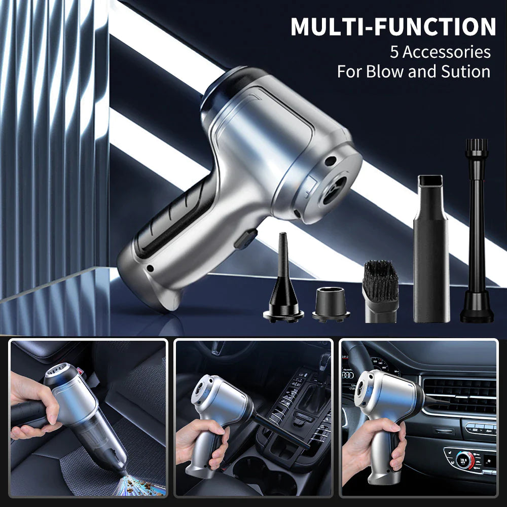 95000Pa Wireless Handheld Car Vacuum Cleaner with Strong Suction for Home and Auto Dual Use Mini Appliance
