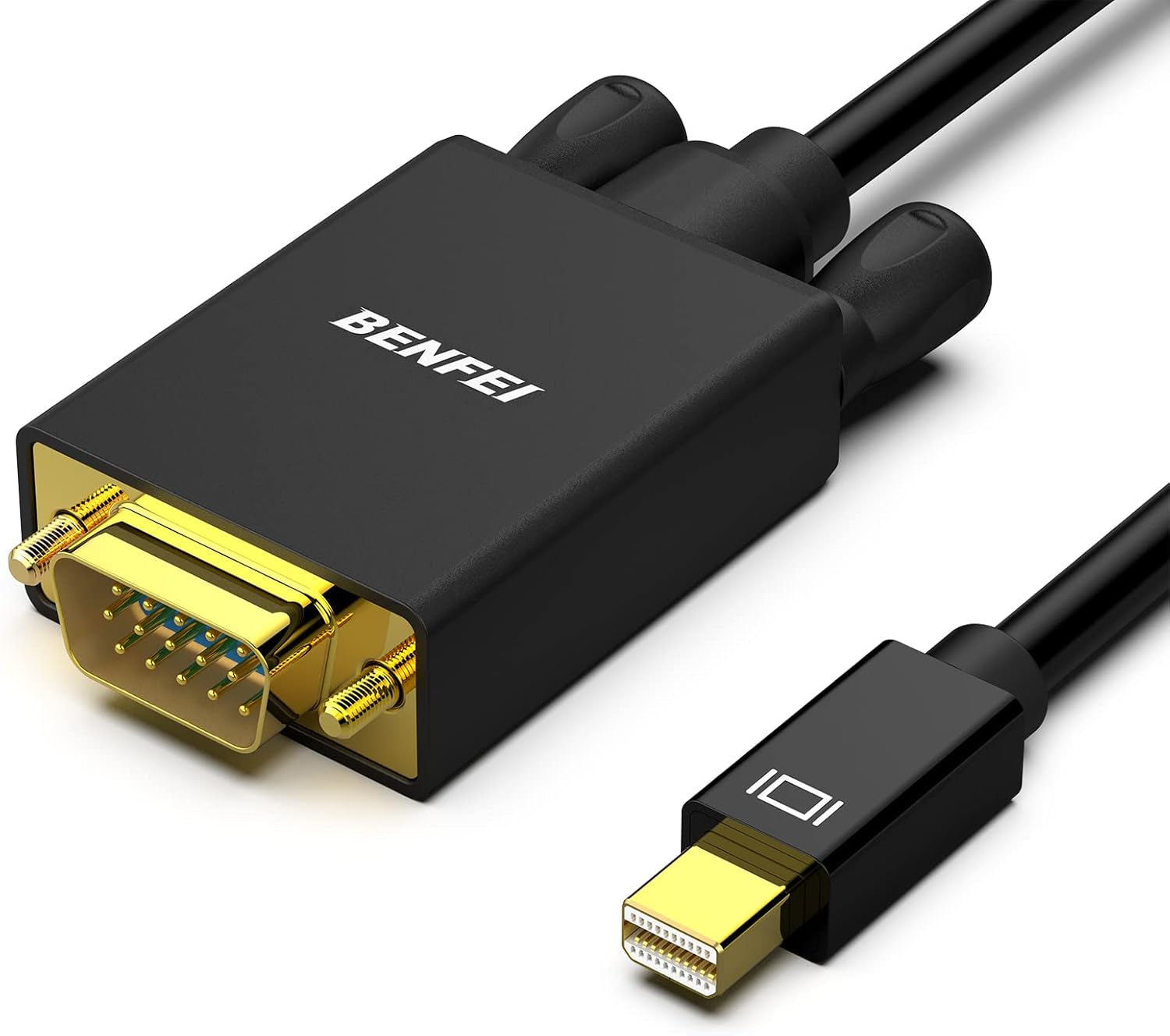 Mini Displayport to VGA 6 Feet Cable, Mini Displayport to VGA Cable (Thunderbolt 2 Compatible) with Macbook Air/Pro, Surface Pro/Dock, Monitor, Projector